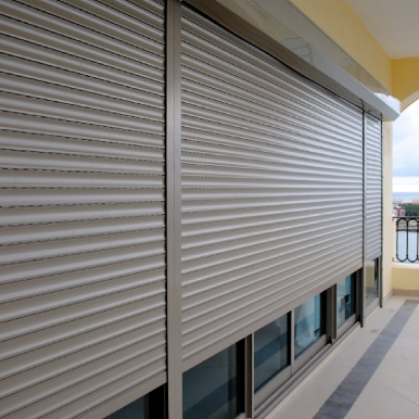 Persiana de seguridad aluminio – vista frontal